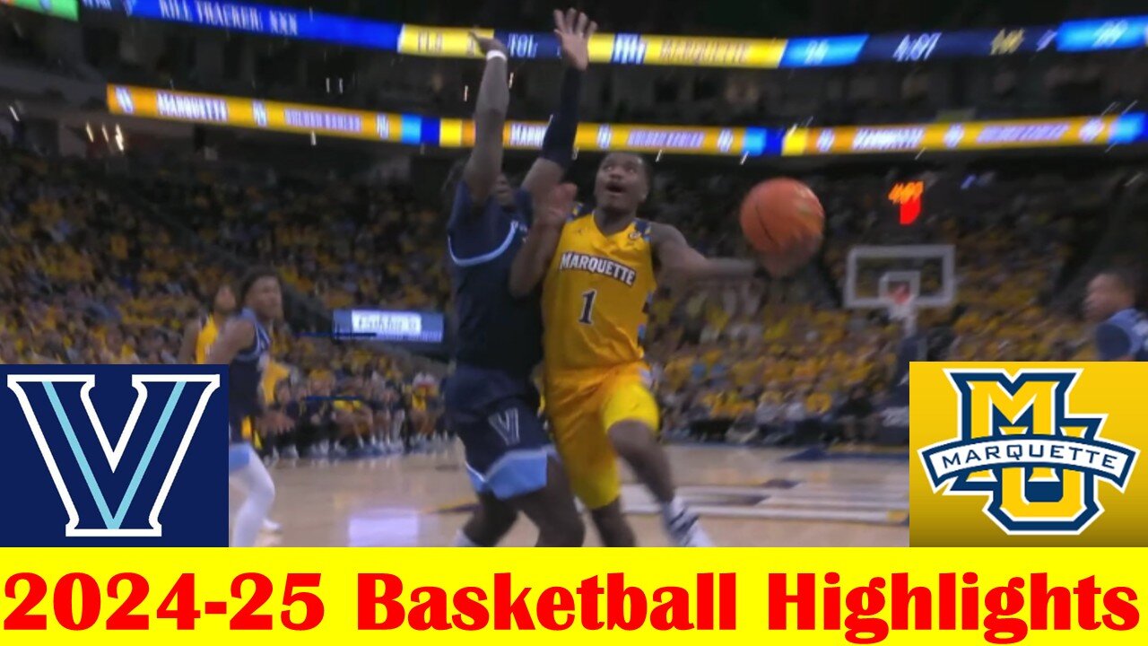 Villanova vs #10 Marquette Basketball Game Highlights 1 24 2025