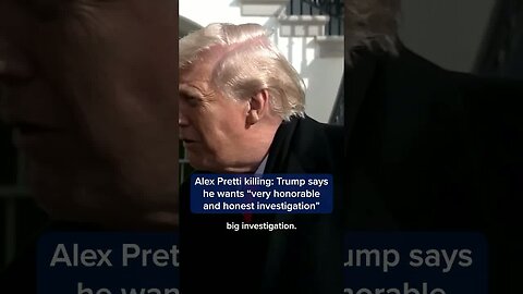 Alex Pretti killing: Trump says he wants 'very honorable and honest investigation'