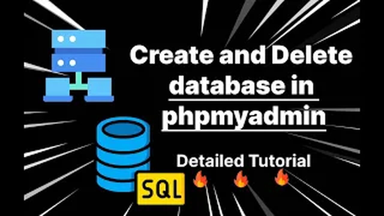 Short video tutorial to create ⚙️ and drop ❌ database in "phpmyadmin" | local host 🔥 | Xampp Server