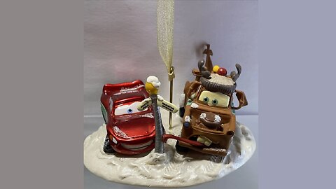 Disney Pixar Cars Lightning McQueen & Tow Mater 2009 Hallmark Keepsake Ornament