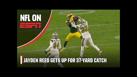 Jayden Reed rises over Tyrann Mathieu to make catch for big gain | NFL on ESPN