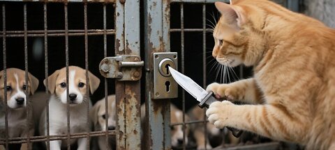 Mom Cat Chases Trafficked Puppies Truck 🚚 🐶 Saves & Gives Cozy Home!