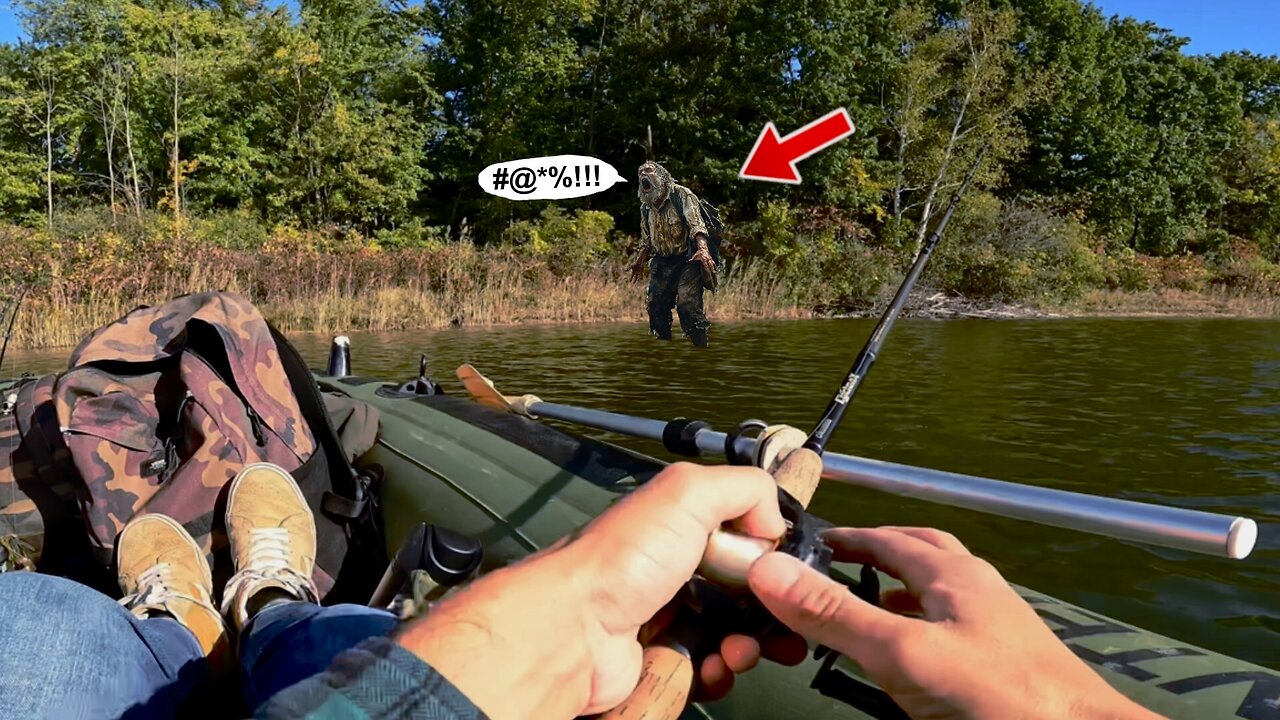 What Was He Yelling About? - Weird Encounter While Fishing from my Inflatable Boat