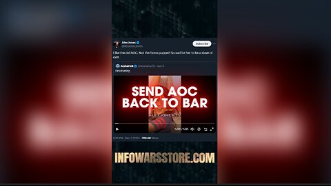 Make AOC a Bartender Again - Alex Jones on X