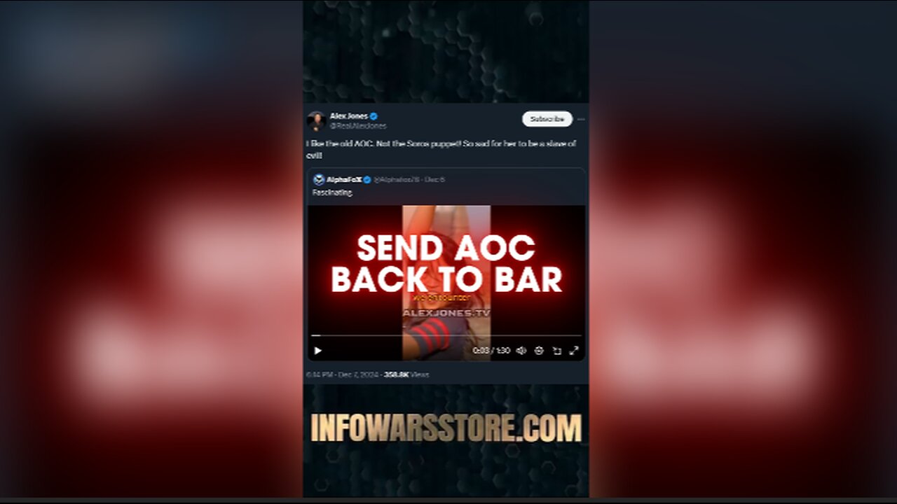Make AOC a Bartender Again - Alex Jones on X