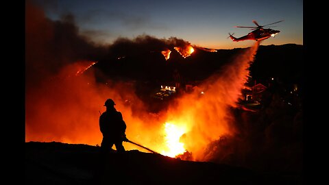 New wildfire in Ventura County, northwest of Los Angeles