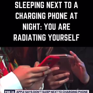 Apple warns against sleeping next to a charging phone.