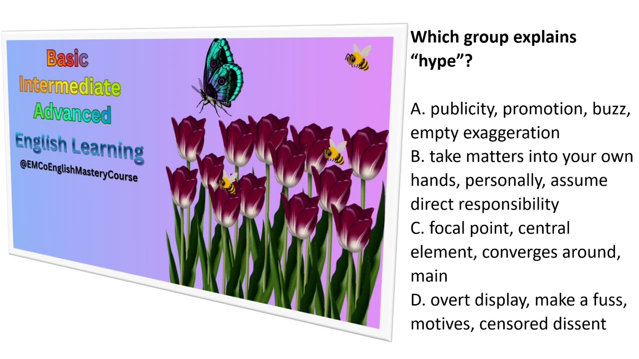 Advanced British English Quiz; Lesson 2; Part 1