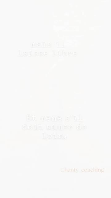 L’amour d’âme ne veut rien posséder