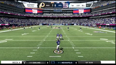 1965 WASHINGTON VS Madden 20 I Franchise WEEK 4 VS NEW YORK GIANTS
