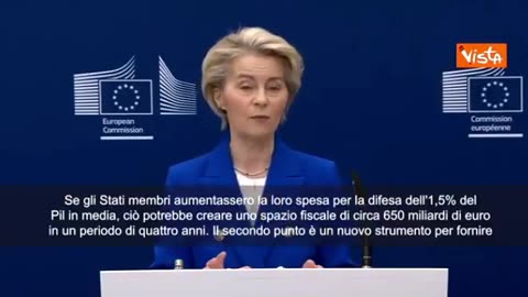 Von Der Leyen annuncia il piano di riarmo europeo