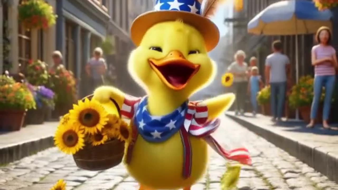 Duckling_Was_So_Sad_Because_His_Sunflower_Was_Taken_Away#funny_#duck_#cartoon#cute
