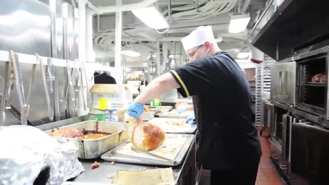 How Aircraft Carriers Prepare 17,000 Meals a Day