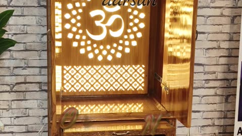 Wooden Temple With LED Lights | Pooja Mandir | DevGhar | Mondir | Altar #temple #mondir #aarsun