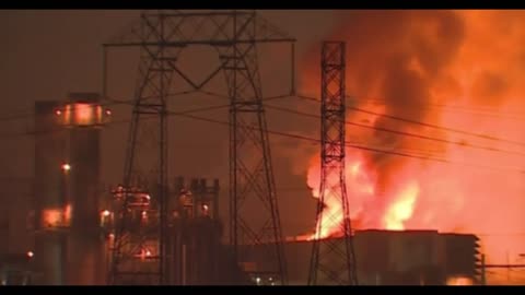 Power Plant in Moss Landing California Erupts in Flames!