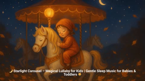 🌙 Starlight Carousel – Magical Lullaby for Kids | Gentle Sleep Music for Babies & Toddlers 🌟