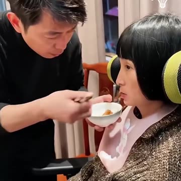 Great man takes care of his paralyzed wife! ️.hd