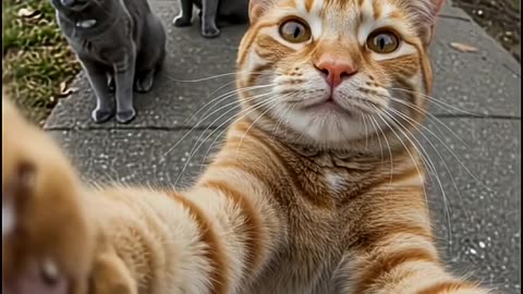 Cat take Selfie with kittens Funniest Cats Ever