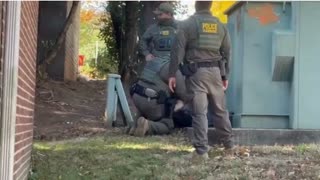 CBP agents tend to an illegal alien who injured himself while attempting to flee.