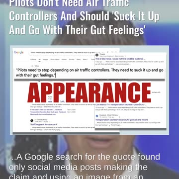 Fact Check: Sean Duffy Did NOT Say Pilots Should 'Suck It Up And Go With Their Gut Feelings'