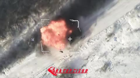 Lancet Drone Burnt a Ukrainian Truck Near Pohorile