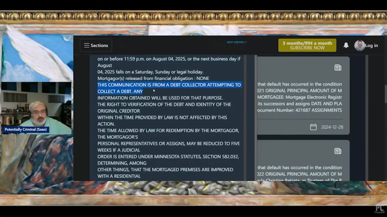 Potentially Criminal What's going on with Nick’s house Sean explains the Rekieta foreclosure