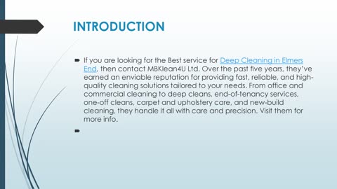 Get The Best Deep Cleaning in Elmers End.
