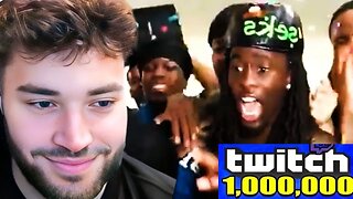 Adin Ross Reacts To Kai Cenat Hitting 1,000,000 Subscribers On Twitch!