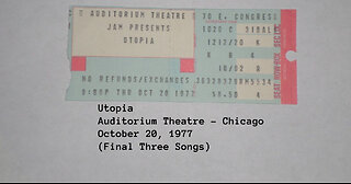 October 20, 1977 - Utopia at the Auditorium Theatre in Chicago (Partial)