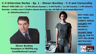 Shawn Buckley Dec 10 Bill C9 and Censorship