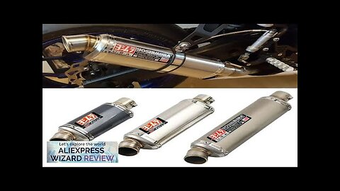 Universal Motorcycle Yoshimura Exhaust Muffler Escape 310 370 440mm Pipe 100cc-1000cc Review