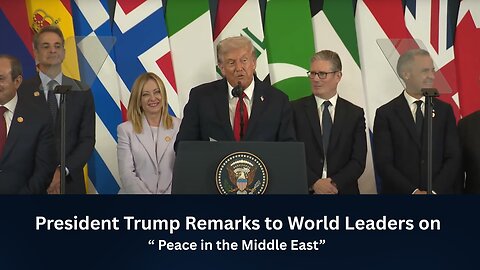 President Trump Remarks to World Leaders "Peace in the Middle East"