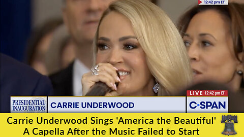 Carrie Underwood Sings 'America the Beautiful' A Capella After the Music Failed to Start