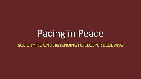 Pacing in Peace: Womens Ministry