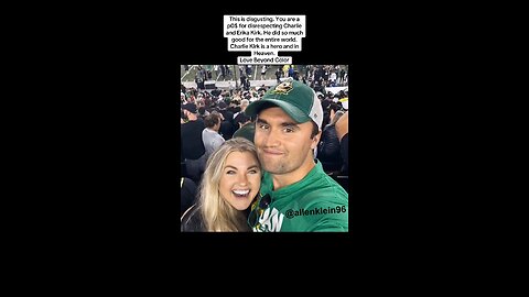 This is disgusting. You are a p0$ for disrespecting Charlie and Erika Kirk.
