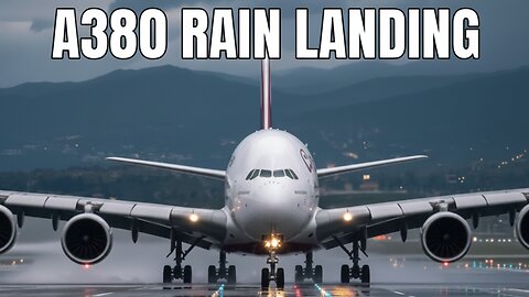 The King of the Skies 👑✈️ Epic A380 💦 Wet Runway Takeoff 😱🔥 Aviation Thrill in 4K 🌍✨