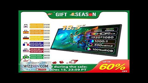 HGFRTEE 18.5inch Portable Monitor ADS-IPS 100Hz RGB100% Extended Display Laptop Second Review