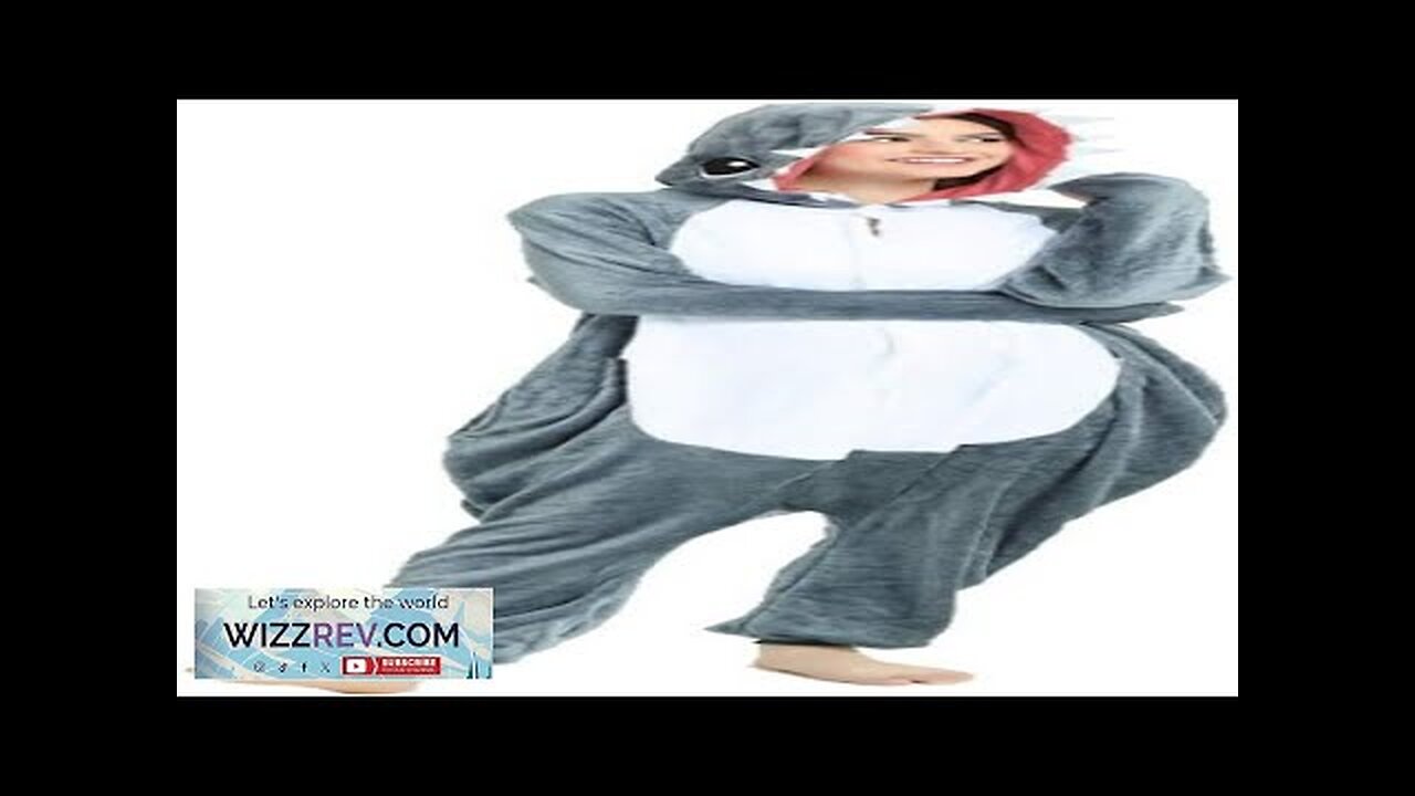 Adult Shark Onesies Pajamas Unisex One Piece Cosplay Shark Animal Costume Review