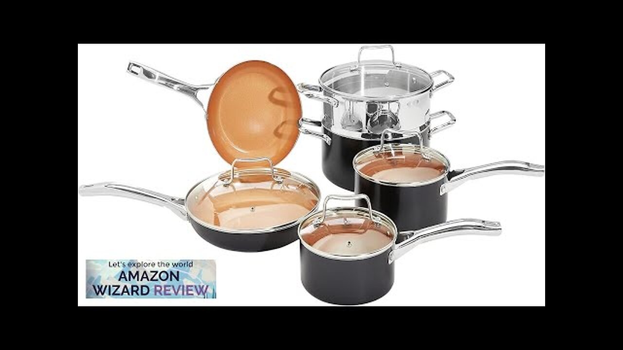 Amazon Basics Ceramic Nonstick Pots and Pans Cookware Set 10-Piece Set- Copper Review