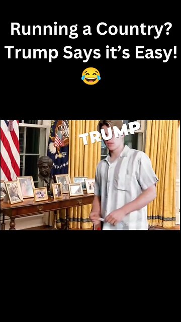 Trump Says Running a Country Is Easy! 😂 | Funny Political Meme #shorts #trending #memes
