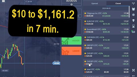 $10 to $1,161.2 in 7 min