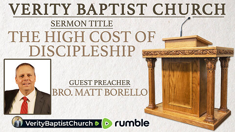 The High Cost of Discipleship | Bro. Matt Borello