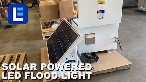 Solar Powered LED Flood Light - 5400 Lumens - (3) 100aH SLA - Operation Control - 120W Panel
