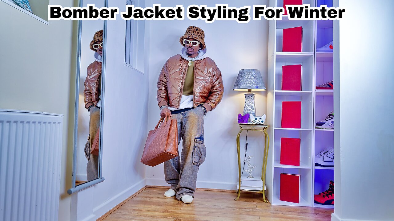 BoxyMetallic Abstract Quilted Bomber Jacket In Tan Styling Tips