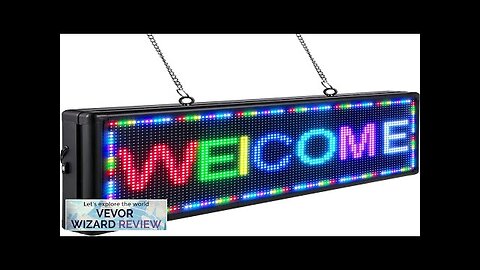 VEVOR Led Sign 40 x 15 Inch Digital Sign 96 x 96 Review