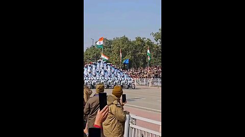 Indian Army. stunt by Army and police forces. independence day of India