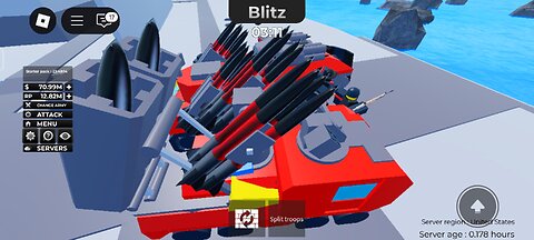 My army 💣 armed with powerful missiles 🚀 destroyed the opposing army 💀vehicle in one hit🔥#roblox