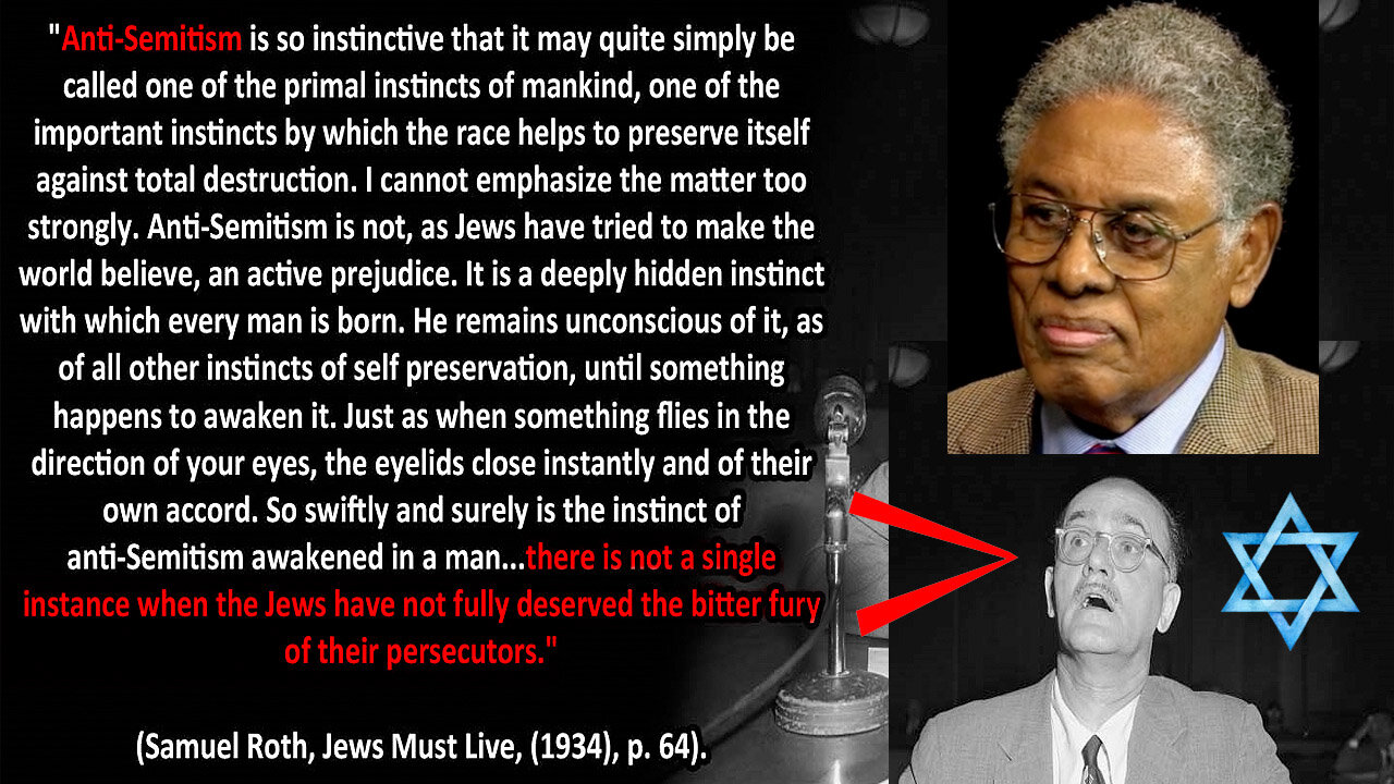 Thomas Sowell asked, "what is the cause of Anti-Semitism?" Gives the most Shabbos Goy answer ever! ✡
