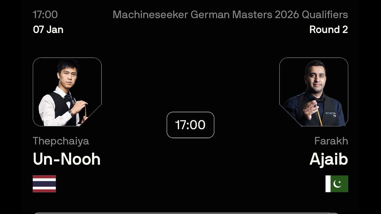 🔴 ถ่ายทอดสดสนุกเกอร์ 🇹🇭 เอฟวัน VS ฟารัค อาจาอิบ ศึก เยอรมัน มาสเตอร์ 2026