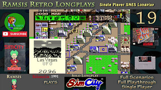 SimCity | SNES | 1991 | Scenario #7 Las Vegas | Retro Longplay | Episode 19
